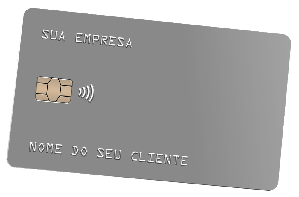 Cartão de crédito cinza personalizado ALGORIX