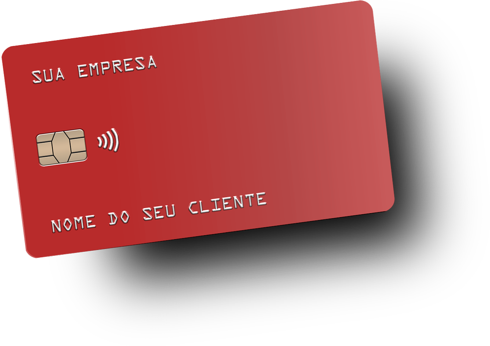 Cartão Private Label vermelho personalizado ALGORIX