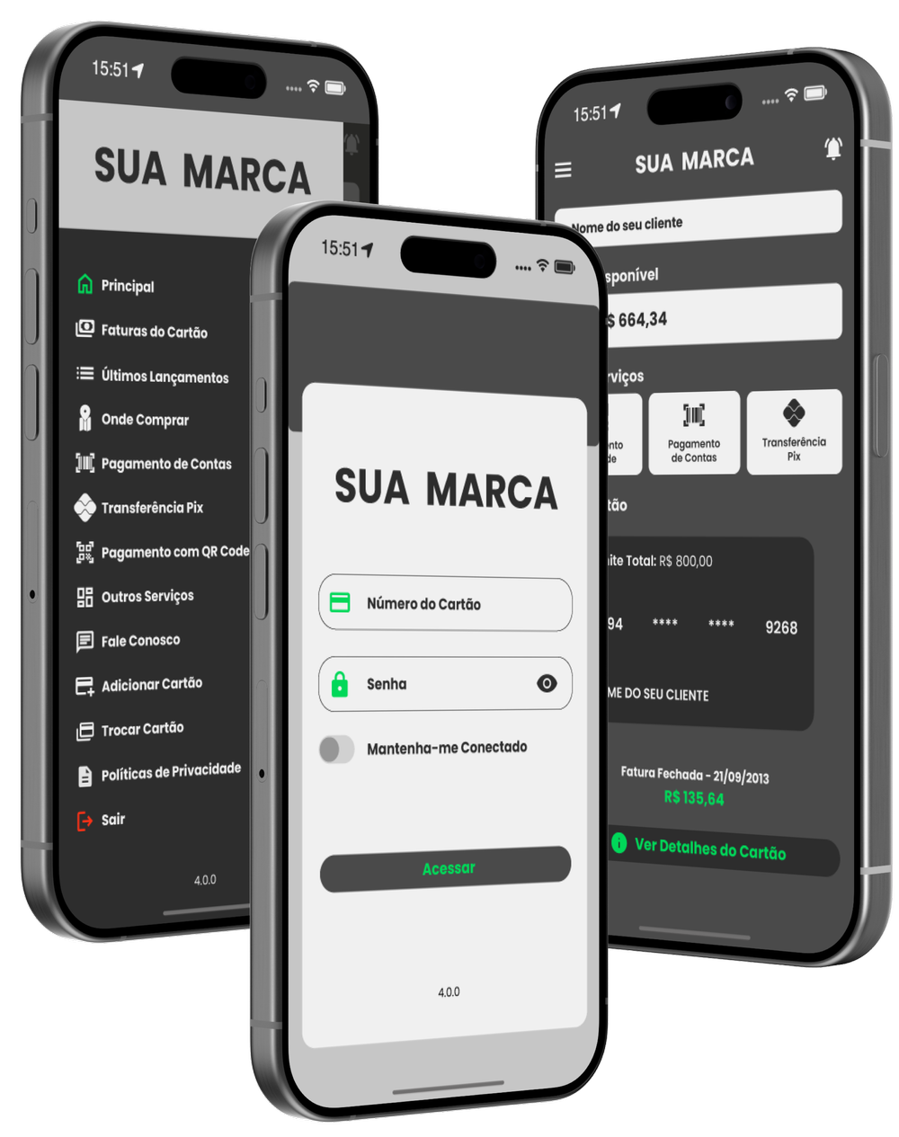 Mockups de aplicativos personalizados ALGORIX